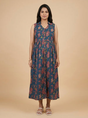 Blue Petal Story Maternity And Nursing Sleeveless Dress - S Maternity Casual Dress