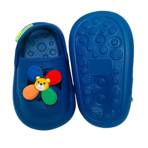 Blue Pinwheel Slip on Clogs, Summer/Monsoon all season Footwear for Toddlers & Kids - Little Surprise BoxBlue Pinwheel Slip on Clogs, Summer/Monsoon all season Footwear for Toddlers & Kids