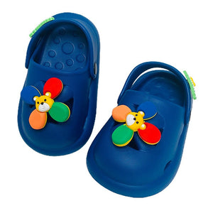 Blue Pinwheel Slip on Clogs, Summer/Monsoon all season Footwear for Toddlers & Kids - Little Surprise BoxBlue Pinwheel Slip on Clogs, Summer/Monsoon all season Footwear for Toddlers & Kids