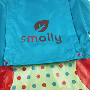 Little Surprise Box Blue Polka dots Owl Knee Length Raincoat for Kids - Little Surprise BoxLittle Surprise Box Blue Polka dots Owl Knee Length Raincoat for Kids