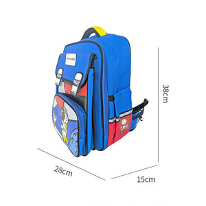 Blue Red Block Astronaut School Backpack for Kids - Back To School