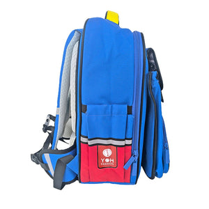 Blue Red Block Astronaut School Backpack for Kids - Back To School