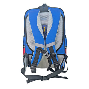 Blue Red Block Astronaut School Backpack for Kids - Back To School