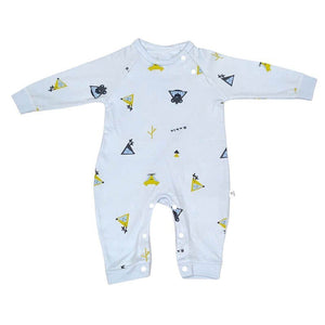 Blue Rxkid Animal Face Print Romper Unisex Kids Wear - Little Surprise BoxBlue Rxkid Animal Face Print Romper Unisex Kids Wear