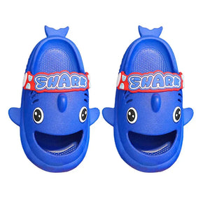 Blue Shark Slip on Clogs, Summer/Monsoon/ Beach Footwear for Toddlers and Kids, Unisex - 32 - 33 EUR Swim