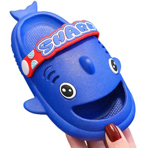 Blue Shark Slip on Clogs, Summer/Monsoon/ Beach Footwear for Toddlers and Kids, Unisex - 32 - 33 EUR Swim