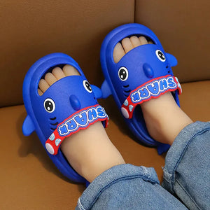 Blue Shark Slip on Clogs, Summer/Monsoon/ Beach Footwear for Toddlers and Kids, Unisex - 32 - 33 EUR Swim