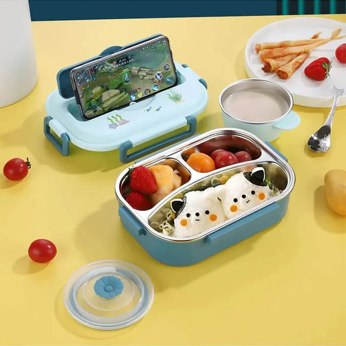 Little Surprise Box Submarine Theme Compartment Steel Tiffin Lunch Box for Boys & Girls