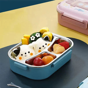 Blue Submarine Theme Compartment Steel Tiffin Lunch Box for Boys and Girls - Little Surprise BoxBlue Submarine Theme Compartment Steel Tiffin Lunch Box for Boys and Girls