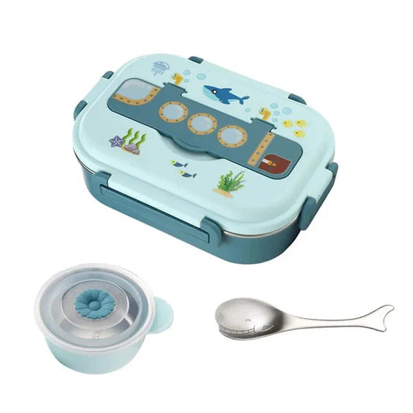Little Surprise Box Submarine Theme Compartment Steel Tiffin Lunch Box for Boys & Girls