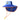 Blue Summer& Beach Cap with wide neck flap for Kids with windproof string - 3 - 9 years Swim