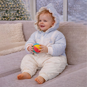 Blue Swan - Themed Winter Full Sleeves Jumpsuit Hoodie Romper for Tiny Toddlers - 6 - 12 Months Winter Wear