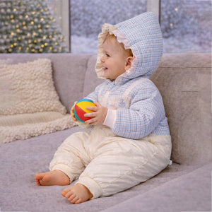Blue Swan - Themed Winter Full Sleeves Jumpsuit Hoodie Romper for Tiny Toddlers - 6 - 12 Months Winter Wear