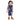 Blue with White Strips and Yellow Giraffe Print, 2 - 3 years Unisex Kids Wear - Kids Clothing