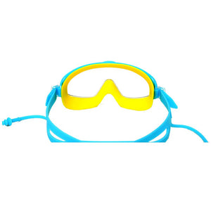 Blue Yellow two border Anti Fog UV Protection Leakproof Design Swim Goggles for Kids,4yrs - 10yrs - 4 - 10 years Swim