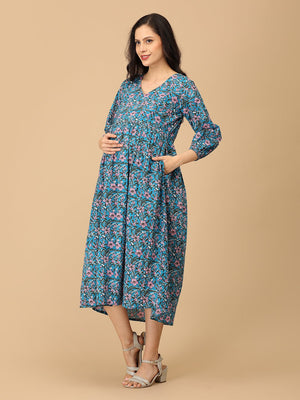 Blueming Marvel Maternity and Nursing Dress - DRS - SK - BLMRV - S