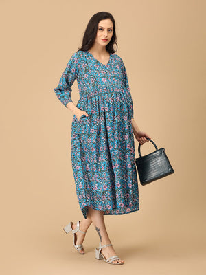 Blueming Marvel Maternity and Nursing Dress - DRS - SK - BLMRV - S