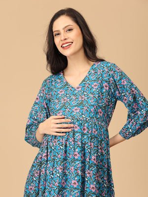 Blueming Marvel Maternity and Nursing Dress - DRS - SK - BLMRV - S
