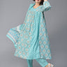 Bluetiful Paneled Maternity and Nursing Kurta Set With Dupatta - MEW-SK-AP-S