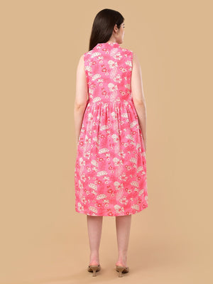 Blush Blossom Maternity And Nursing Sleeveless Dress - S Maternity Casual Dress