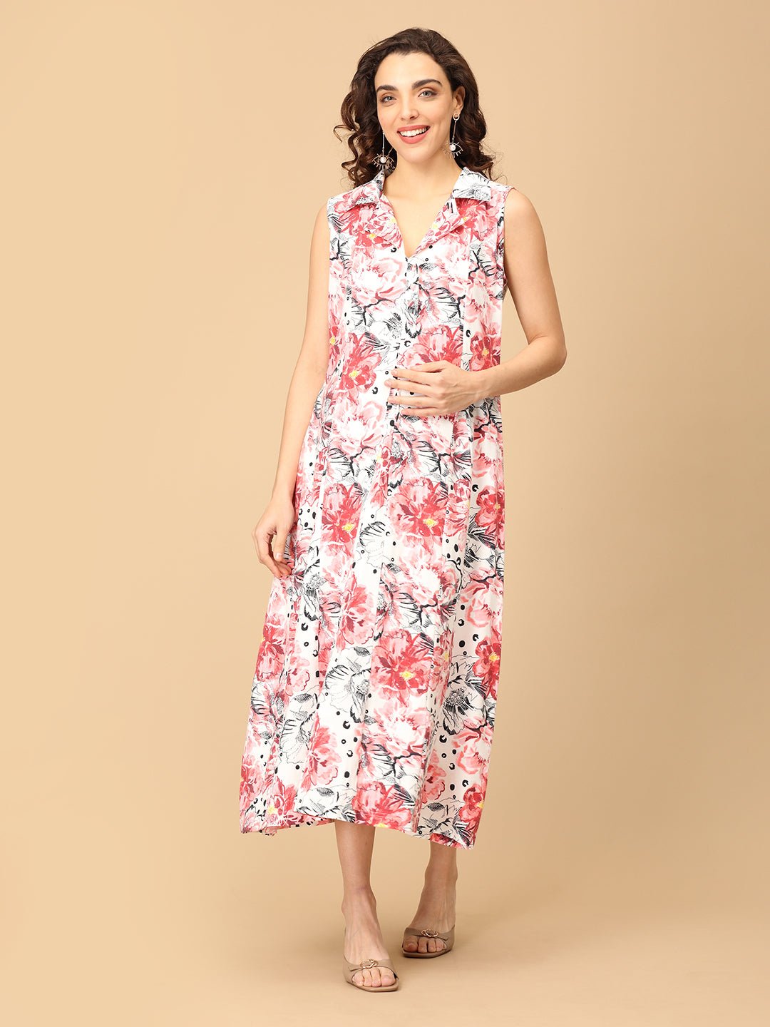 Blush Crush Maternity and Nursing Dress - DRS - SD - BLSCR - M
