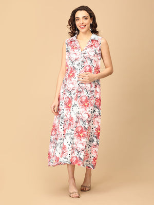 Blush Crush Maternity and Nursing Dress - DRS - SD - BLSCR - M