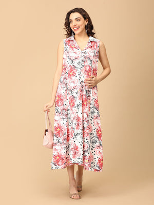 Blush Crush Maternity and Nursing Dress - DRS - SD - BLSCR - M