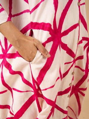 Blush Grid Womens's Kurta Set - S Womens Ethnic Set