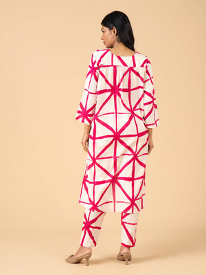 Blush Grid Womens's Kurta Set - S Womens Ethnic Set