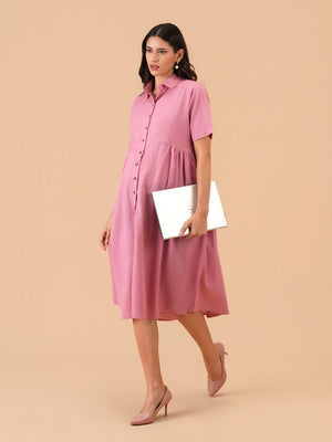 Blush Hour Maternity and Nursing Dress - S Maternity Casual Dress