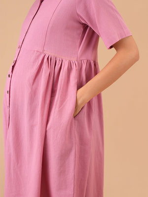 Blush Hour Maternity and Nursing Dress - S Maternity Casual Dress