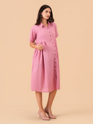 Blush Hour Maternity and Nursing Dress - S Maternity Casual Dress