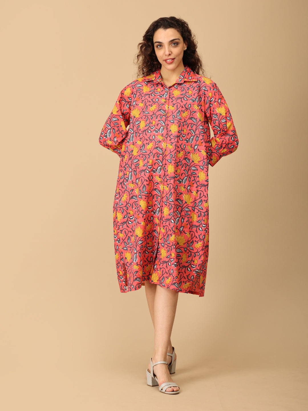 Blush Me Bloom Maternity and Nursing Shirt Dress - DRS - SK - BLMB - S