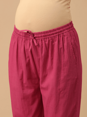 Blushin' Loungin Maternity Lounge Pants - Magenta Maternity Bottoms