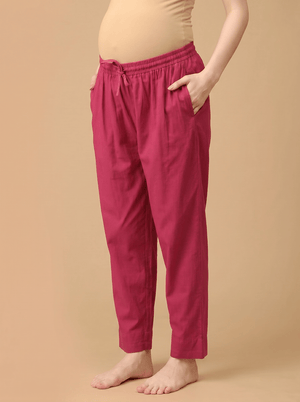 Blushin' Loungin Maternity Lounge Pants - Magenta Maternity Bottoms