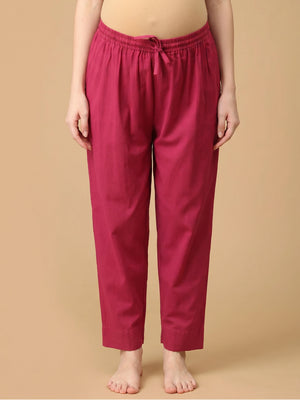 Blushin' Loungin Maternity Lounge Pants - Magenta Maternity Bottoms