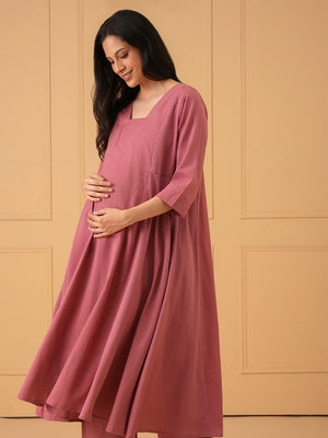 Boardroom Blush Maternity and Nursing Co Ord Set - S Maternity Co-ord Set