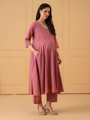 Boardroom Blush Maternity and Nursing Co Ord Set - S Maternity Co-ord Set