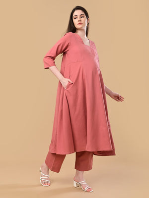 Boardroom Blush Maternity and Nursing Co Ord Set - S Maternity Co-ord Set