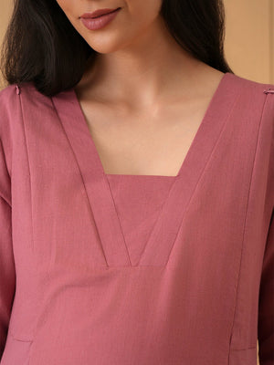 Boardroom Blush Maternity and Nursing Co Ord Set - S Maternity Co-ord Set