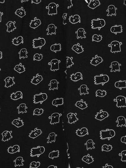 Set Of 2: Boo Matching Pajama Set For Mom And Baby