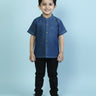 Boys Chambray Shirt Dark - 1 - 2 Years Boys Casual Shirt