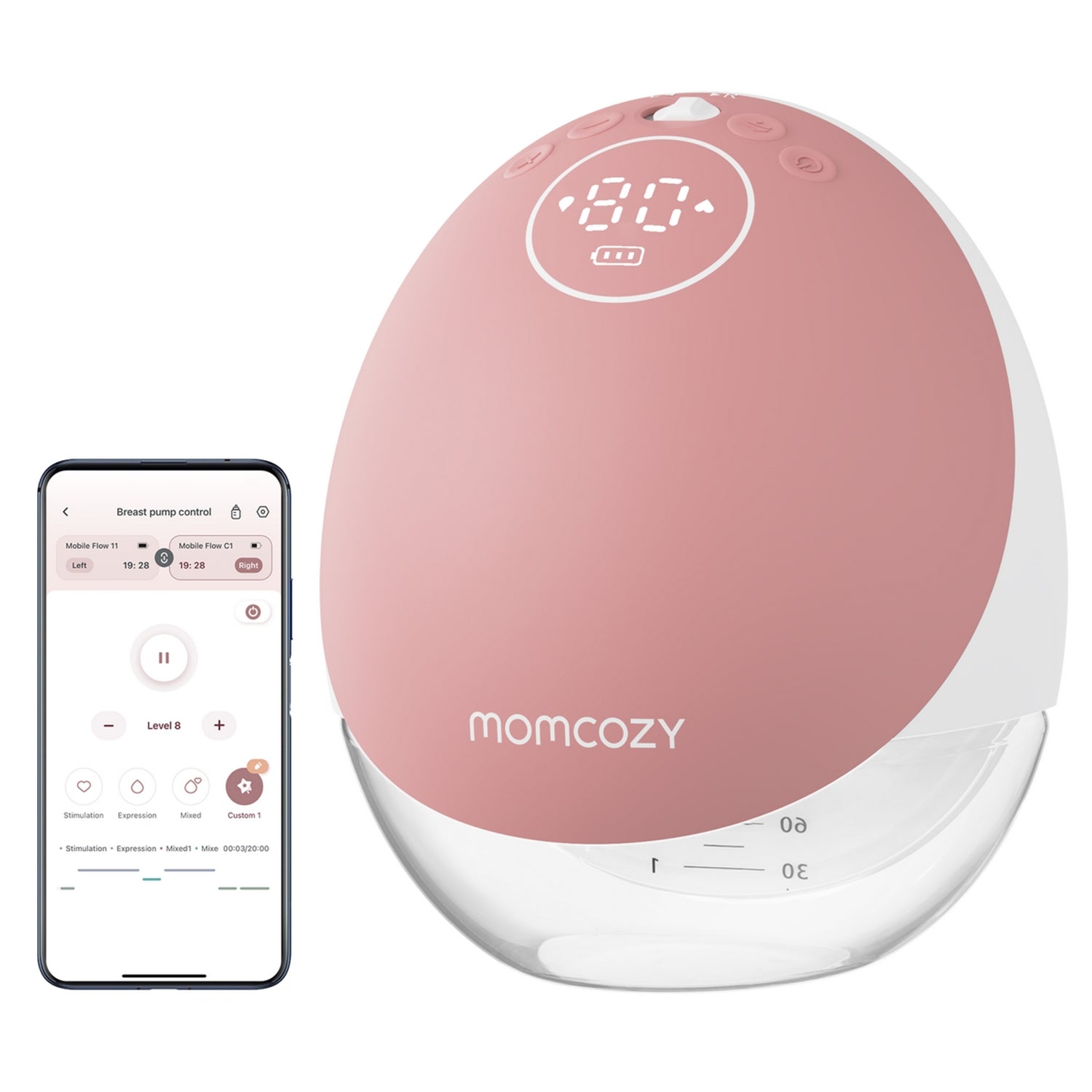 Momcozy M9 Single Breast Pump Cozy Red