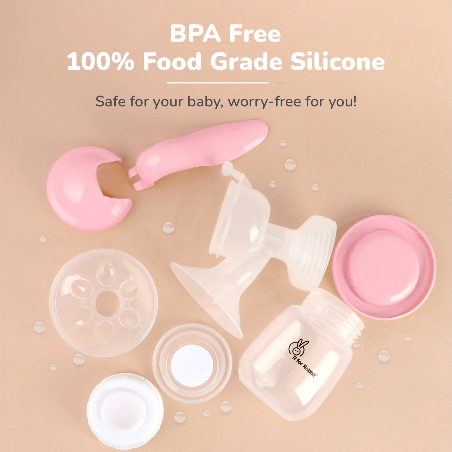R for Rabbit First Feed Cozy Manual Feeding Breast Pump With 2 Suction Level Adjustment