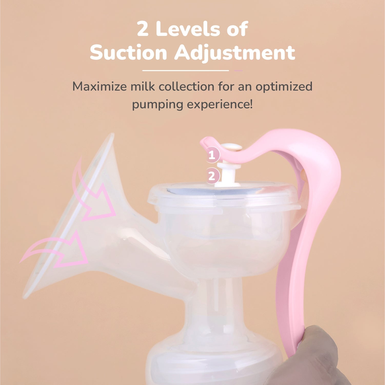 R for Rabbit First Feed Cozy Manual Feeding Breast Pump With 2 Suction Level Adjustment