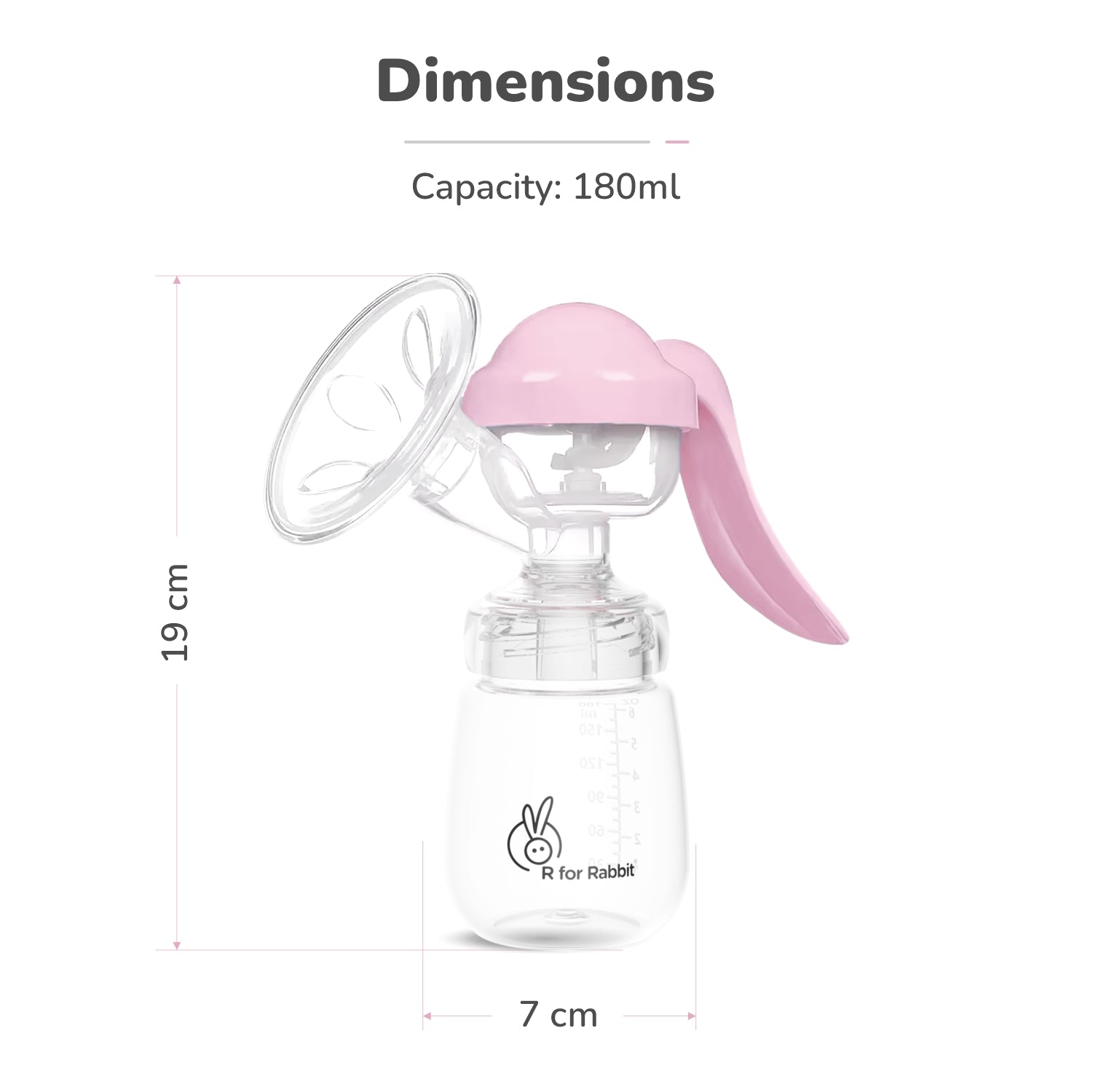 R for Rabbit First Feed Cozy Manual Feeding Breast Pump With 2 Suction Level Adjustment