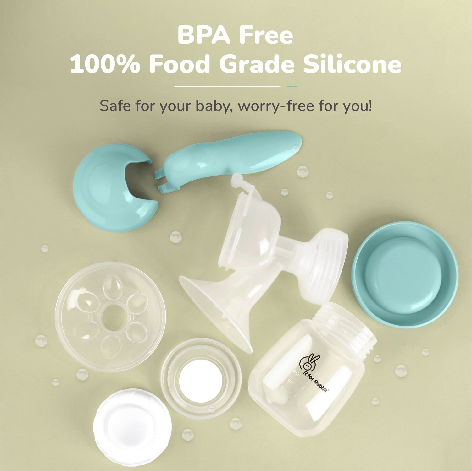 R for Rabbit First Feed Cozy Manual Feeding Breast Pump With 2 Suction Level Adjustment