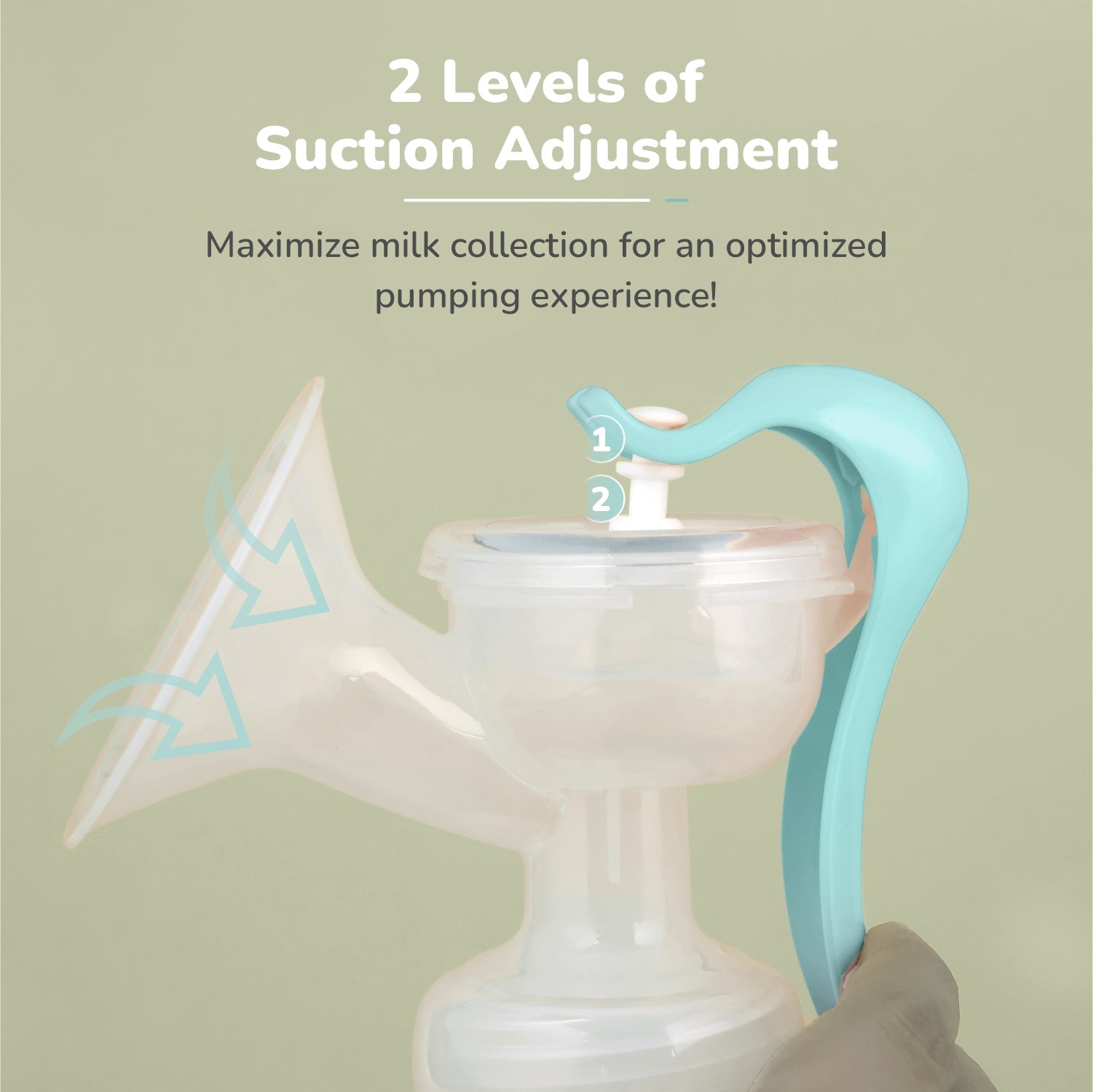 R for Rabbit First Feed Cozy Manual Feeding Breast Pump With 2 Suction Level Adjustment