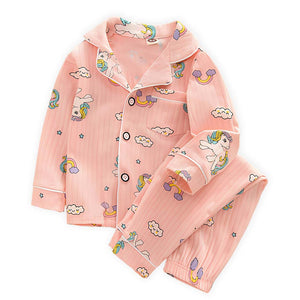 Bright Pink Unicorn & Rainbow print soft cotton Kids nightsuit - 2 - 3 Years Nightsuits
