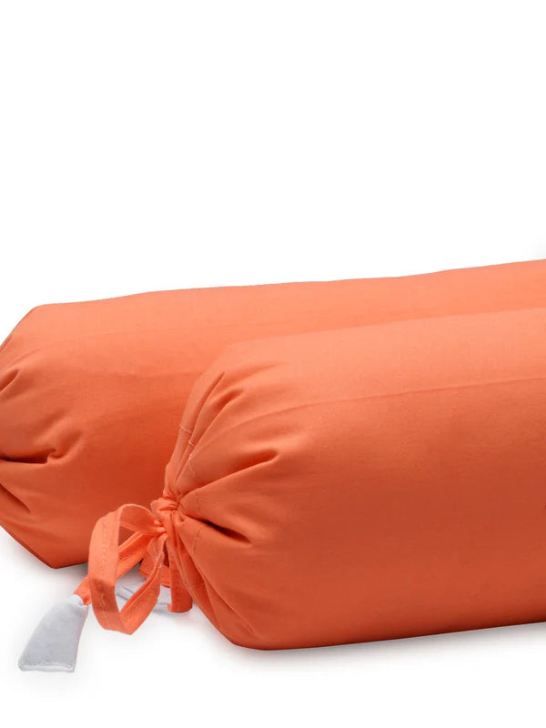 The Baby Atelier 100% Organic Baby Bolster Cover Set with fillers Orange